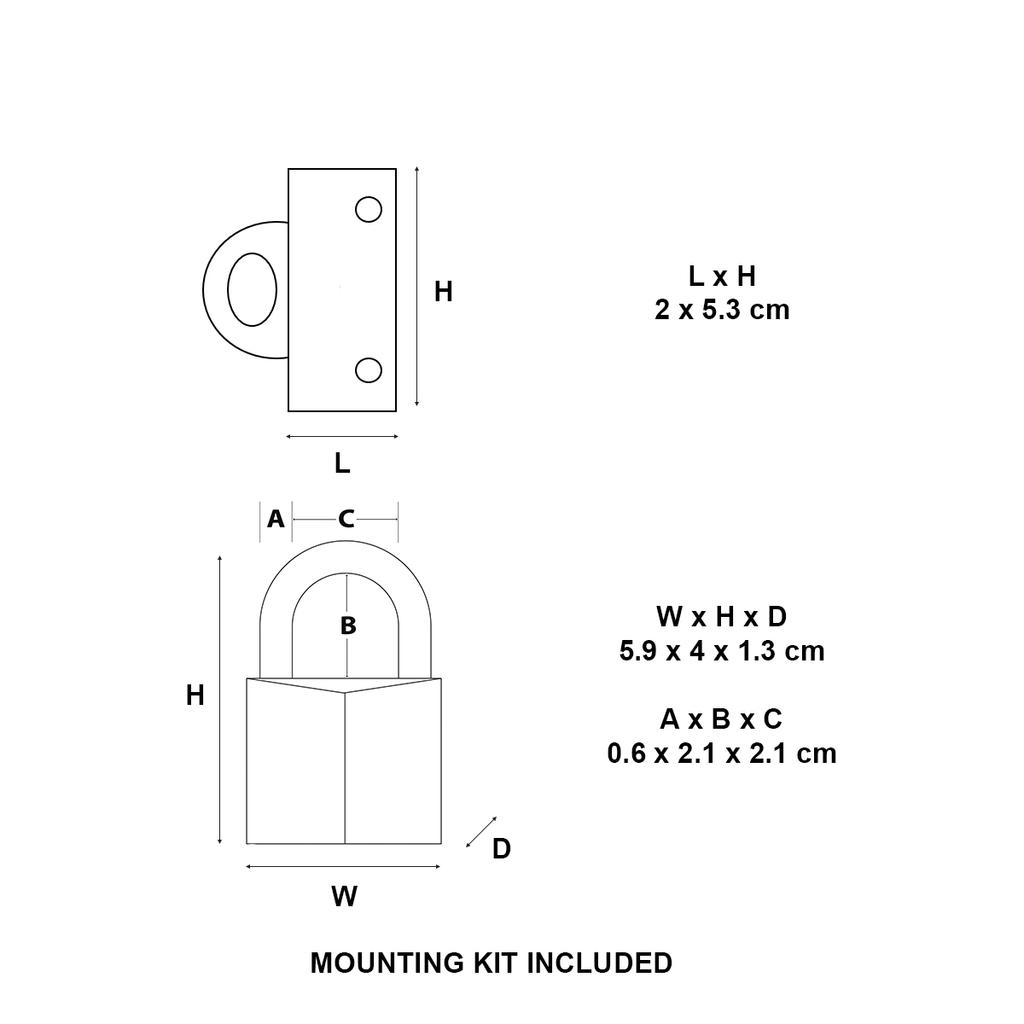 Master Lock Pack of Angled Padlock Eyes and Keyed Padlock