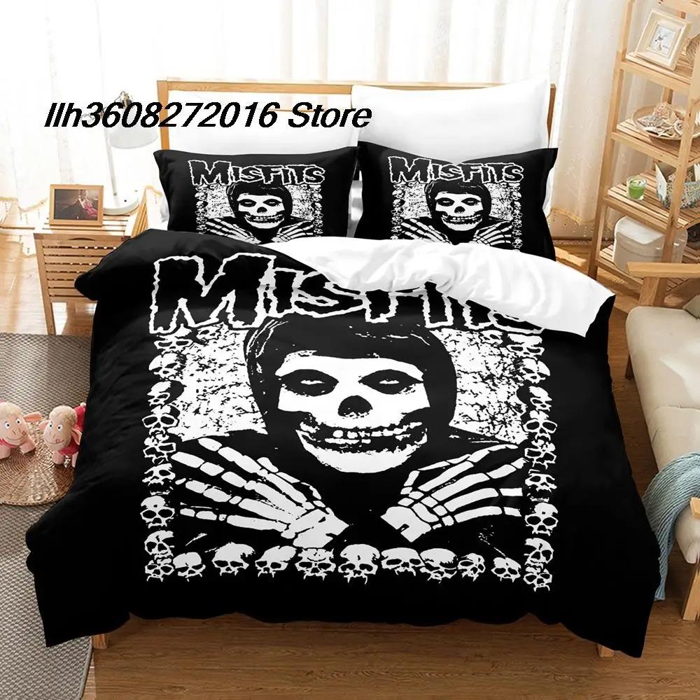 New The Misfits Glenn Danzig Bedding Set Single Twin Full Queen King Size Bed Set Aldult Kid Bedroom Duvetcover Sets 3D Skull