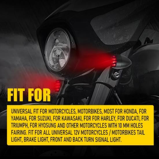OOH Универсальный мотоциклетный указатель поворота Красный Галогенный для Honda Yamaha Kawasaki