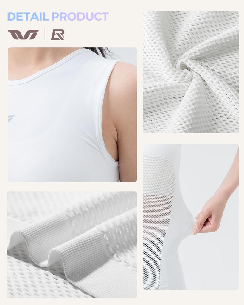 Майка TVI для сетчатого спортивного пота Быстросохнущая L [ROCKBROS] Женская, Нижнее белье, Нижнее белье, Без рукавов, Сетчатая, Дышащая, Влагоотводящая, Сохнущая, Эластичная, Прочная,