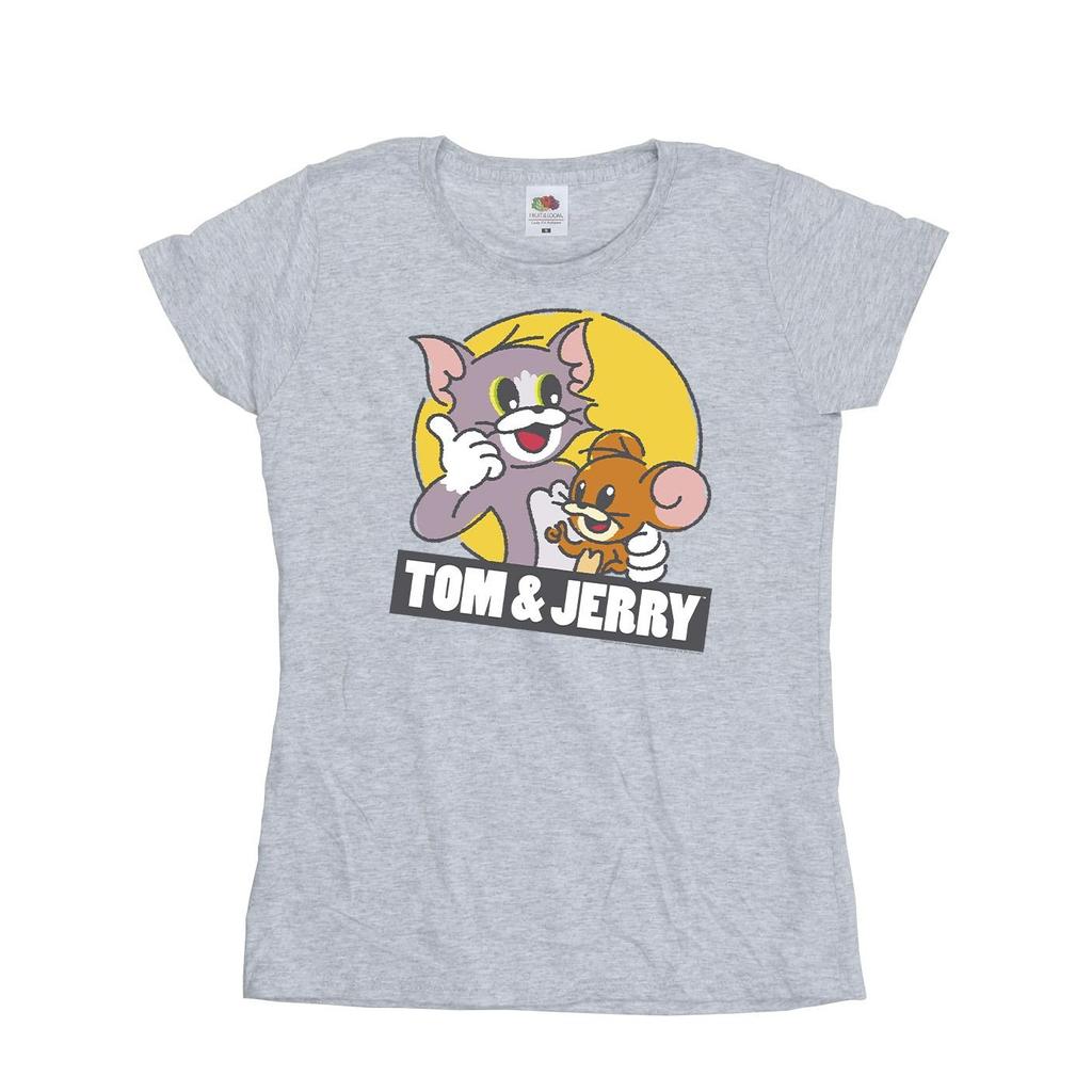 Tom And Jerry Womens/Ladies Sketch Logo Cotton T-Shirt