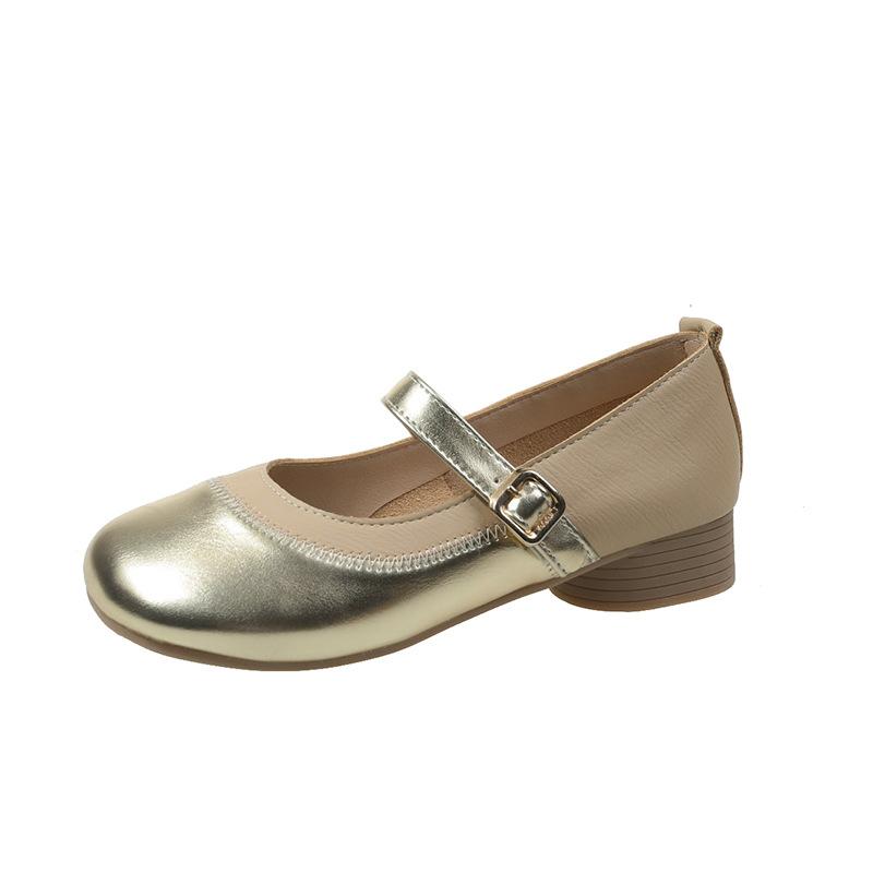 2024 новые туфли Xiaoxiangfeng Mary Jane женские мягкие подошвы не утомляют ноги, сказочно нежные цвета, соответствующие слову со светлым ртом одинарные туфли