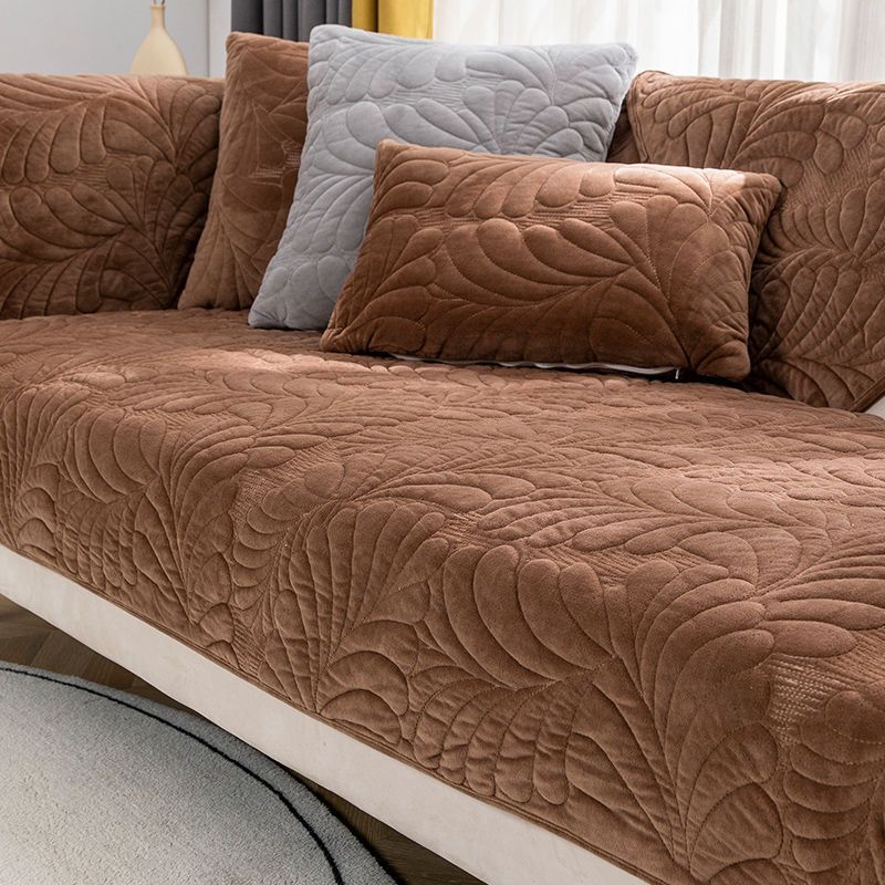 Кристальная плюшевая подушка для дивана, Простая и современная однотонная утолщенная подушка для сиденья, Теплый и нескользящий зимний чехол для дивана