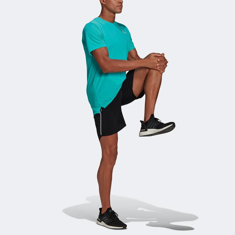 Adidas Футболка Over The Run Performance Cooling, мужские топы, голубые HB7464