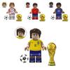 Soccer Star Series Team Building Blocks Set Small Plastic Pieces
