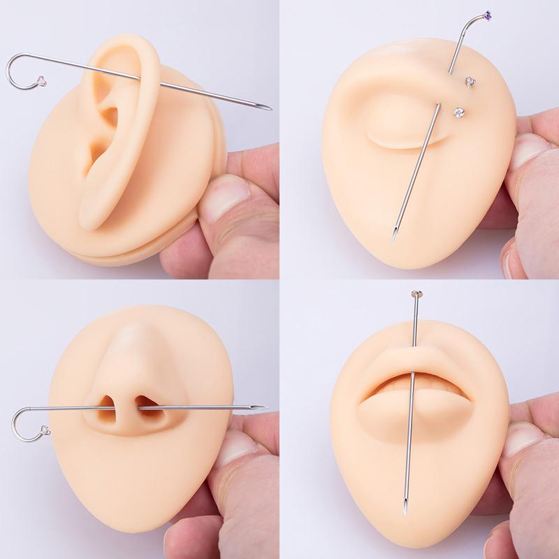 Вставной штифт из хирургической стали, коническая резьба, инструменты для ушей, губ, носа, соска, кожные штифты