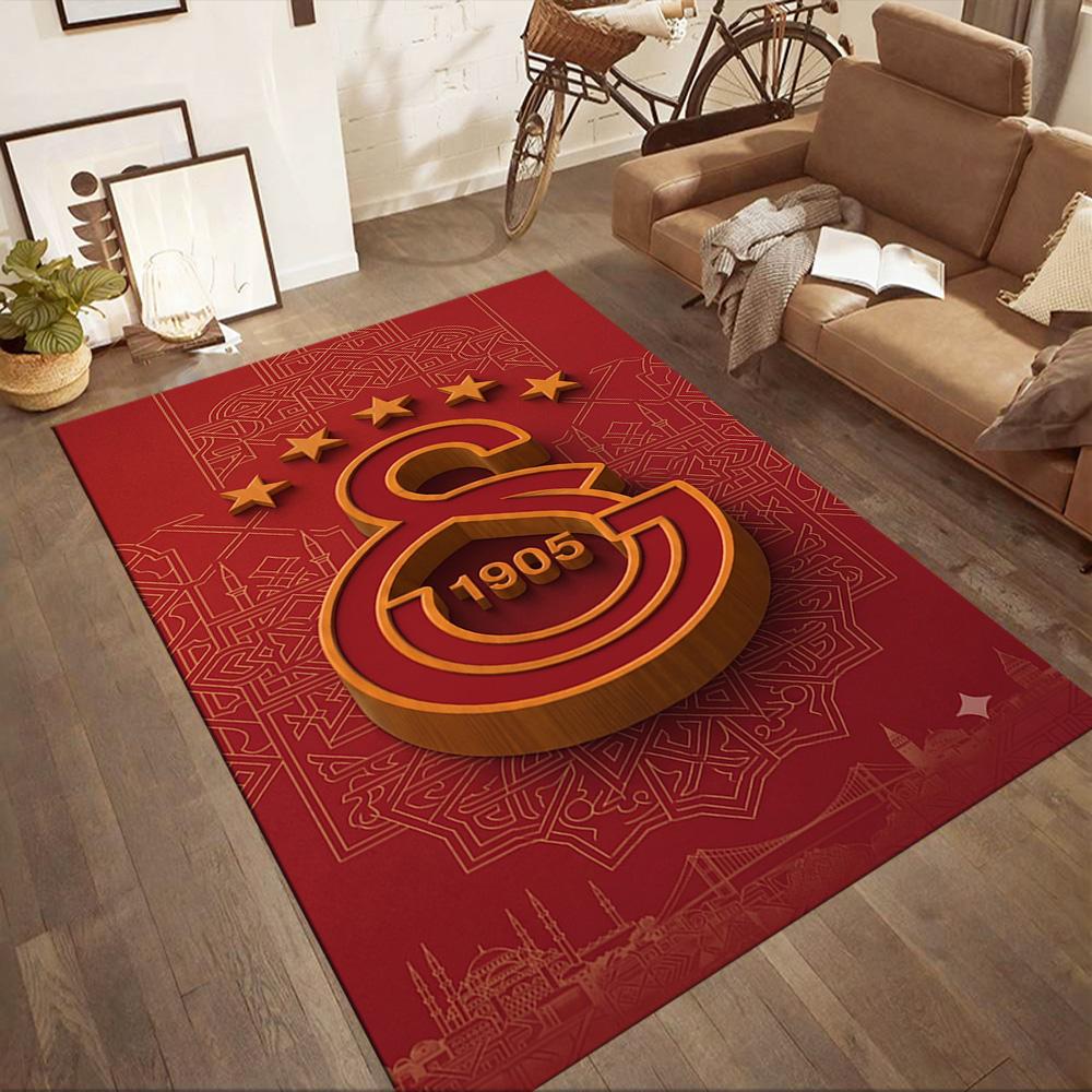 Galatasaray 103 Floor Rug Office Rug Perfect for Bedrooms Outdoor Balcony Entryway Anti-slip Rug Decorate Offices Best for Christmas