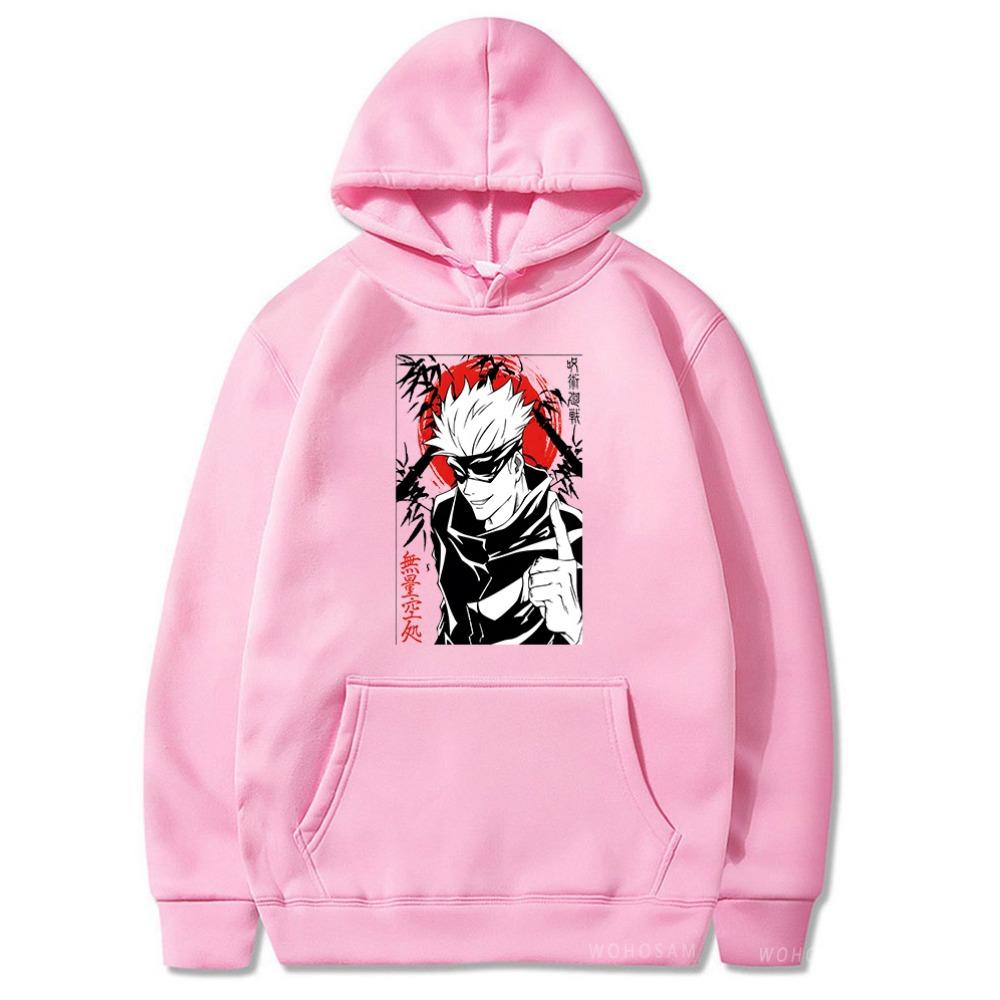 Японское Аниме Jujutsu Kaisen Модные Графические Худи Винтажные Оверсайз Худи с Капюшоном и Длинными Рукавами Мужская Женская Одежда