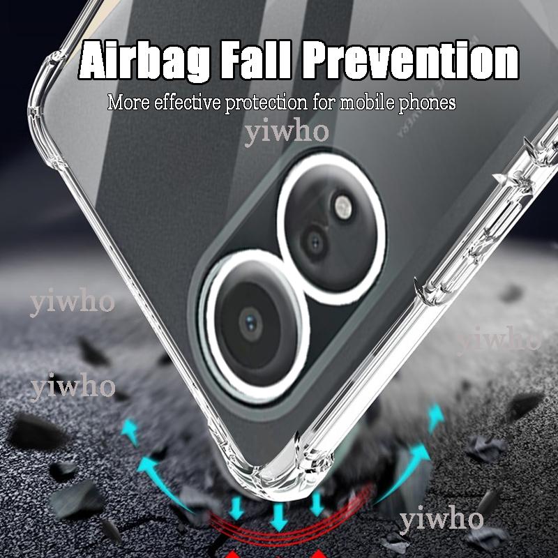 Противоударный прозрачный чехол для Oppo A18 6.56" CPH2591 Мягкие силиконовые прозрачные задние крышки для Oppo A 18 Phone Защитная камера