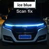 Светодиодные дневные ходовые огни, сканирование, запуск капота автомобиля, декоративные фонари DRL, направляющая для капота двигателя, декоративная лампа окружающего освещения 12 В