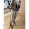 Women's Corduroy Pants Casual Long Pants Spring and Autumn Without Plush Straight Leg Wide Leg Pants