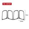 4x Carbon Fiber Interior Door Handle Cover Trim Frame For Infiniti G37 2007-2013