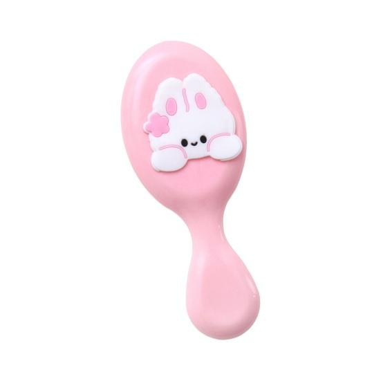 Мини-щетка для волос для девочек, мягкая щетина, массаж кожи головы, портативная расческа для распутывания волос с мультяшными овощами и животными, детские парикмахерские инструменты на день рождения