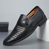1198 производителей летние мужские кожаные туфли с отверстиями из кожи удобные универсальные дышащие британские деловые повседневные туфли