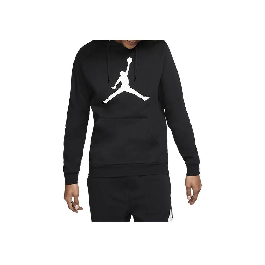Air Jordan Jumpman Logo Fleece Pullover Hoodie Men Tops Black AV3146-010