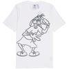 Originals Disney Goofy Cartoon Sports T-Shirt - Striped & Breathable Men Tops White HC0646