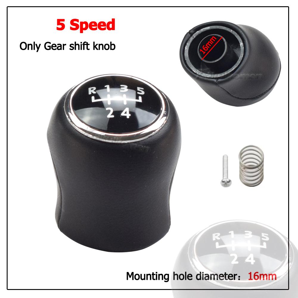 Car 5 6 Speed Gear Stick Shift Knob Leather Boot For VW Volkswagen T6 T7 Transporter Multivan Caravelle 2016 2017 2018