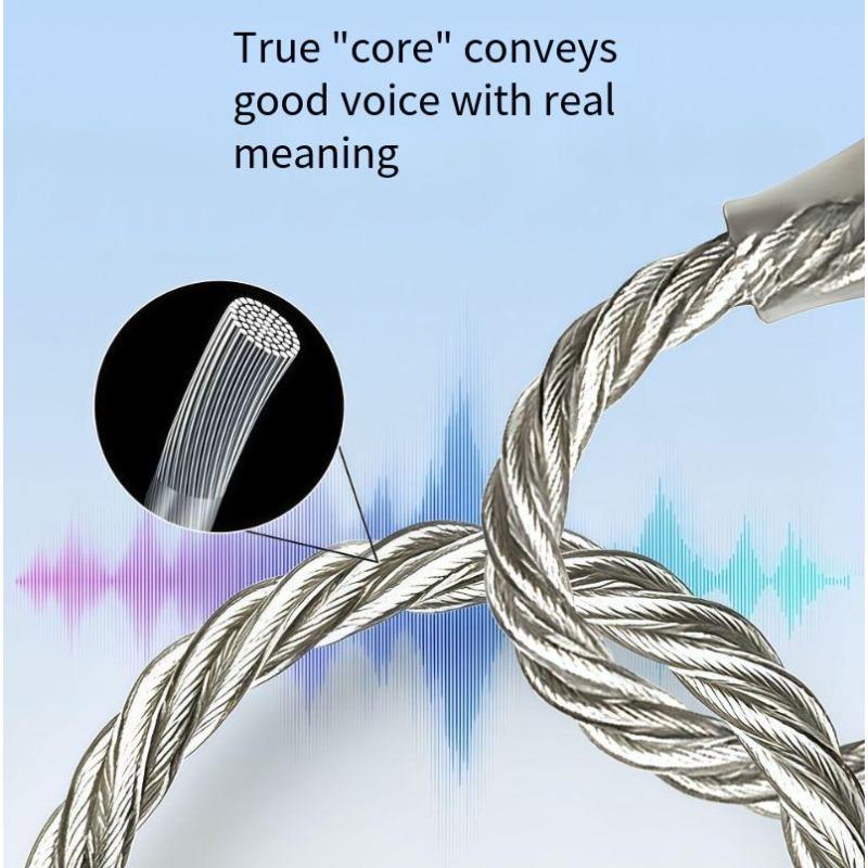 Type-C Male To 3.5mm Female Audio Adapter Silver Plated Wire Core Digital Decoder Amplifier Cable Portable Sound Converter