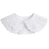 Women Lace Floral Embroidered Fake Collar Shawl Half-shirt Blouse Bowknots Detachable Fake Collars Faux Collar Dropship
