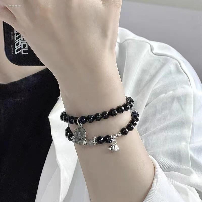 Вдохновленный браслет с двойным слоем из сплава для мужчин и женщин 2024