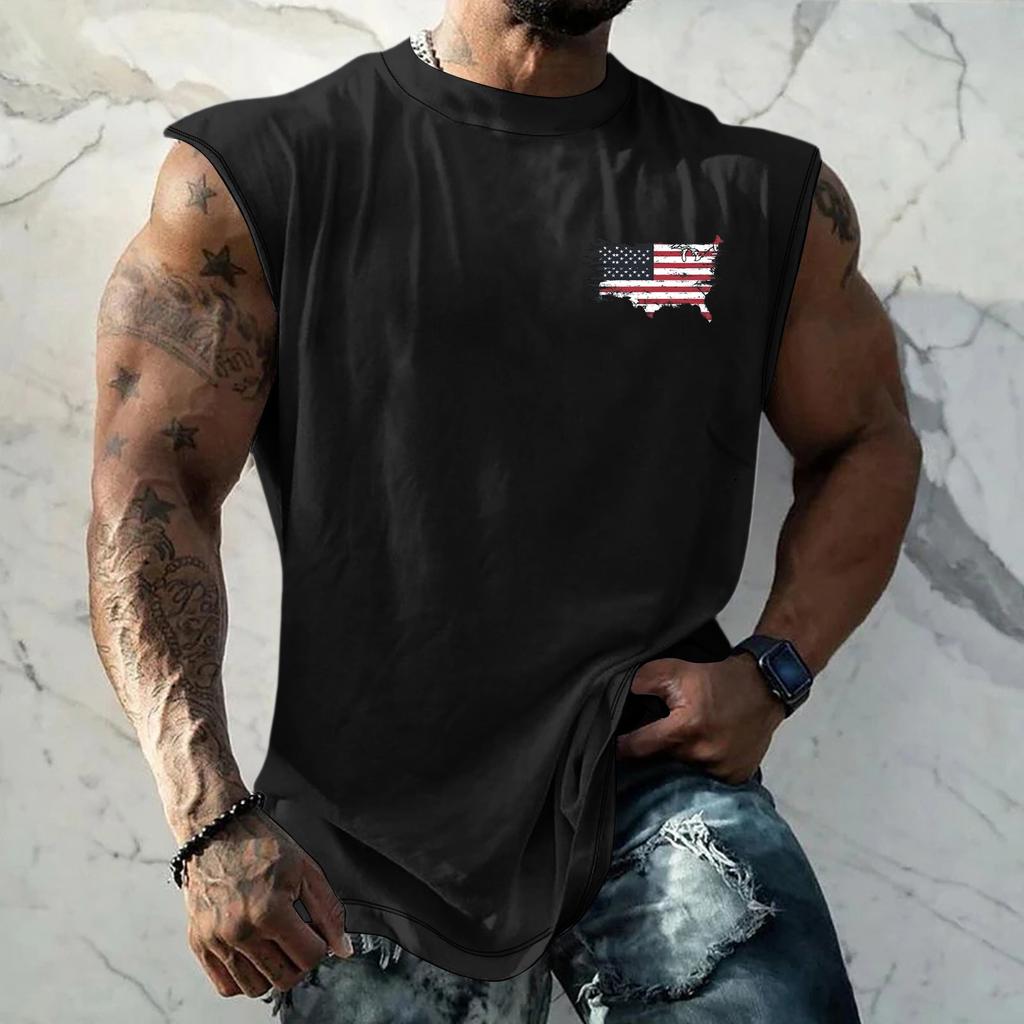 Мужской фитнес, упражнения, похудение, жилет и майка с принтом, мужской I-образный с широкими плечами и центральной частью спины