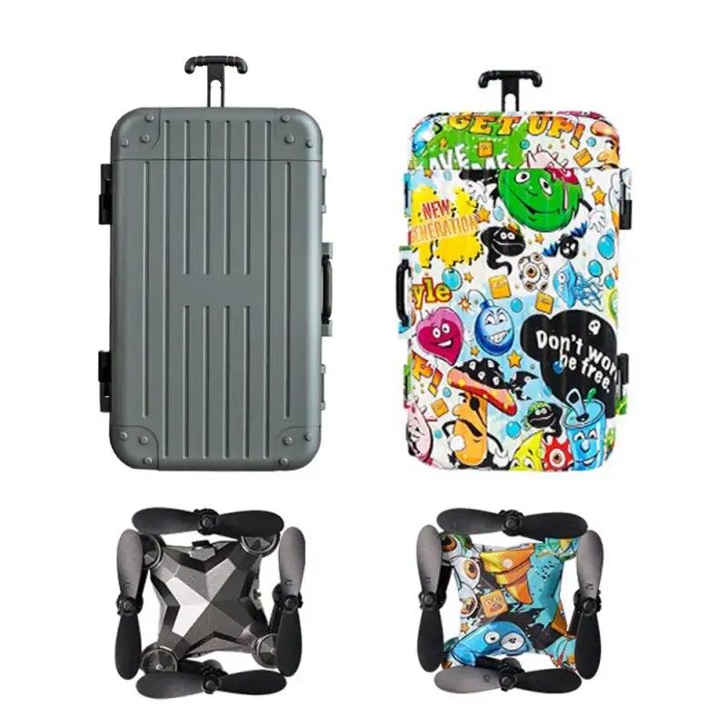 Мини-дрон HD Wi-Fi FPV в форме багажа Дрон с дистанционным управлением и камерой складной квадрокоптер с возвратом в один клик игрушки