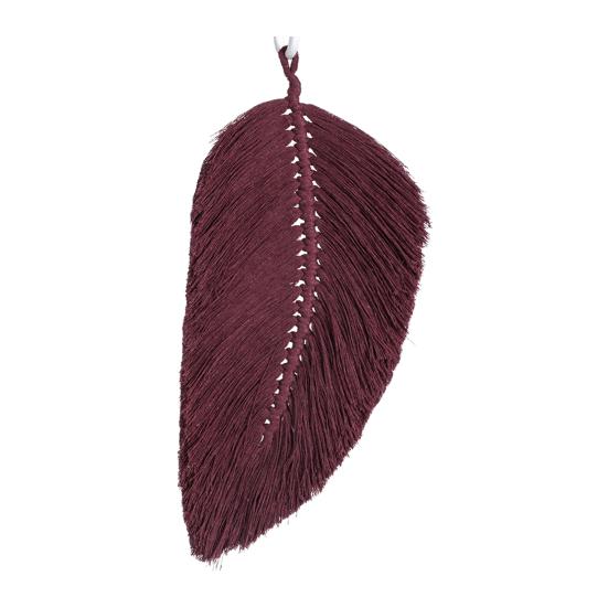 Woven Feather Tapestry Soft Fine Workmanship Cotton Macrame Wall Hanging Feather Boho Chic Woven Leaf for Wall