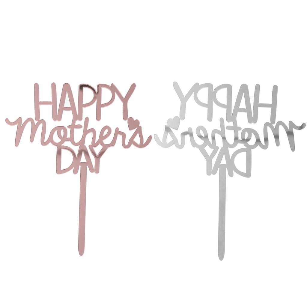 10 шт. Вставка для торта Топпер для вечеринки в честь Дня матери Украшения на день рождения Фестивальная шпажка Акриловые торты