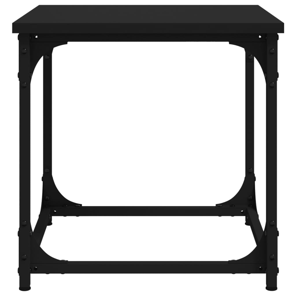Side Table Black 40 x 40 x 40 cm Engineered Wood