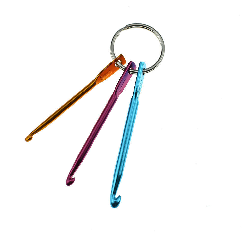 (Nikita) 3pcs Mixed Aluminum Crochet Hook Knitting Knit Needle Weave Yarn DIY Tool Set