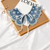 Lace Fake Collar Women Detachable Collars For Women False Collar Embroidery Floral Lolita Lapel Half Shirt Shawl Wrap Decoration