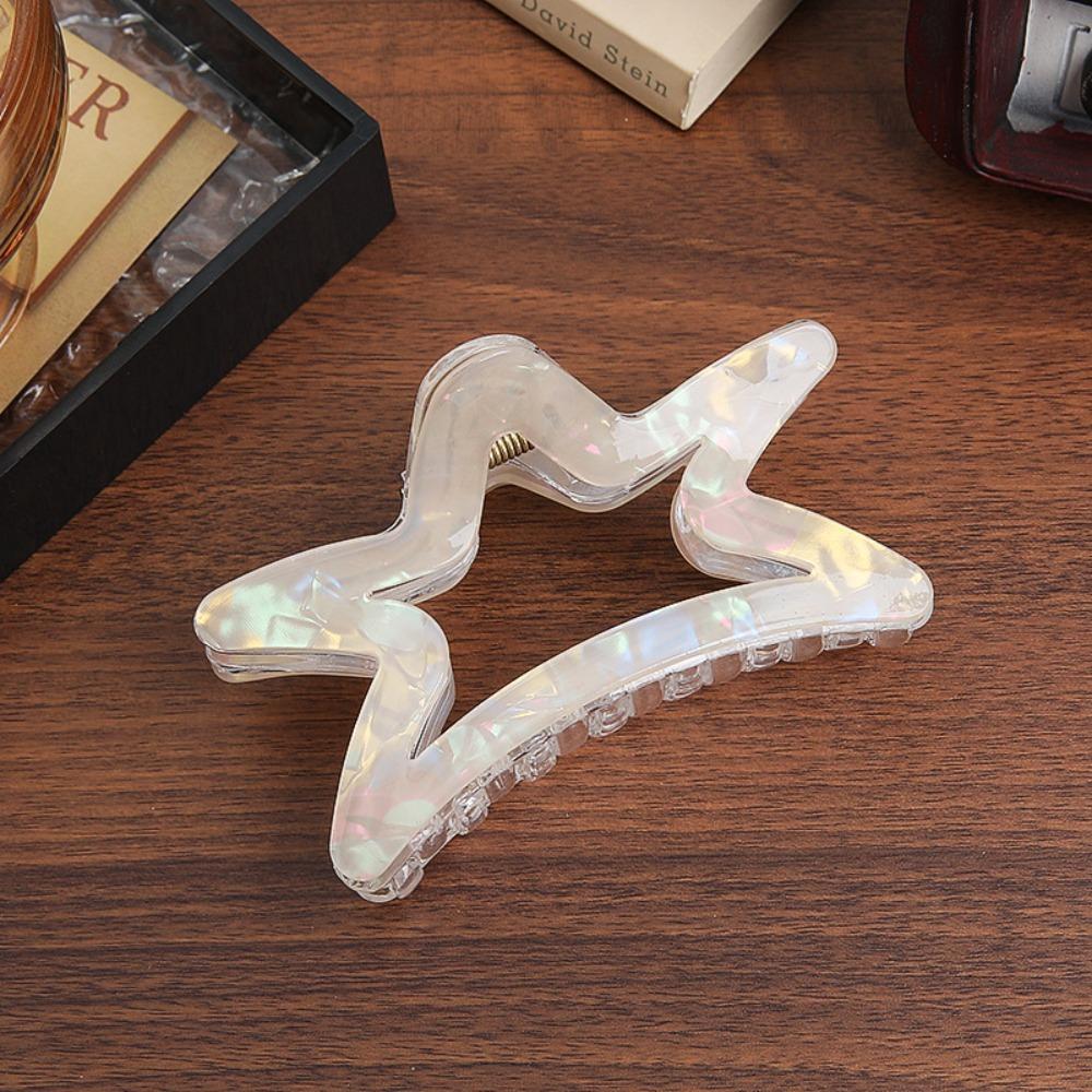 PVC Shark Clip Starry Large Size Hair Grab Fashion Hair Clip  Daily