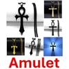 Vintage Retro Amulet Talisman Ankh Cross Pendant Necklace Women Egypt Egyptian Key Life Religious Chain Jewelry Gift Stainless Steel