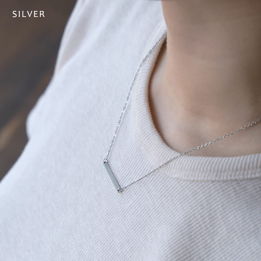 JewelVOX Ожерелье из нержавеющей стали Короткое ожерелье Пластина из металла Гипоаллергенное Взрослое [Шкатулка для драгоценностей] Женское (Серебряный)