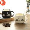 Hi 420ml Lovely Cat White/Black Coffee Milk Ceramic Mug Couples Cup Festival Gift FRE