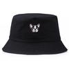 Cute Puppy Embroidered Fisherman Bucket Hats Spring Summer Personality Basin Dog HatOutdoor Travel Sunshade Beach Hat
