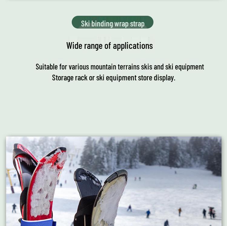 Cross-Border Adjustable Ski Bindings with EVA Pad and Magic Tape Nylon Straps