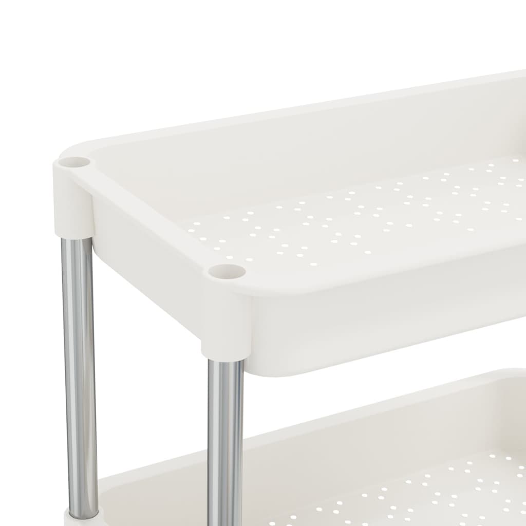Kitchen Trolley 5 Tier White 42 x 29 x 128 cm Iron and ABS