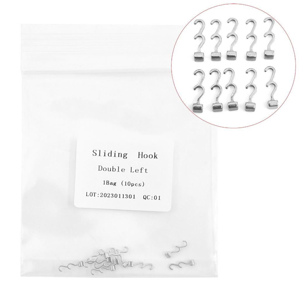 Стоматологические раздвижные обжимные крючки правый/левый стоматологический ортодонтический крючок стоматологический изогнутый обжимной крючок длина 8 мм