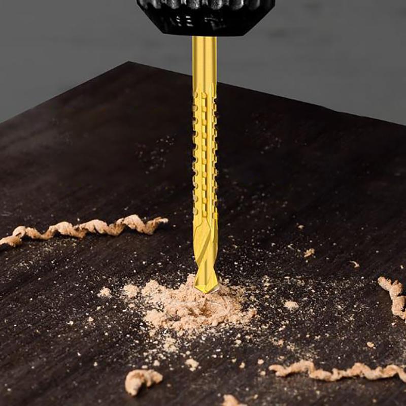 Набор из 6 шт. кобальтовых сверл с левой резьбой, метчик для винтов, метрический, комбинированный, сверло-метчик