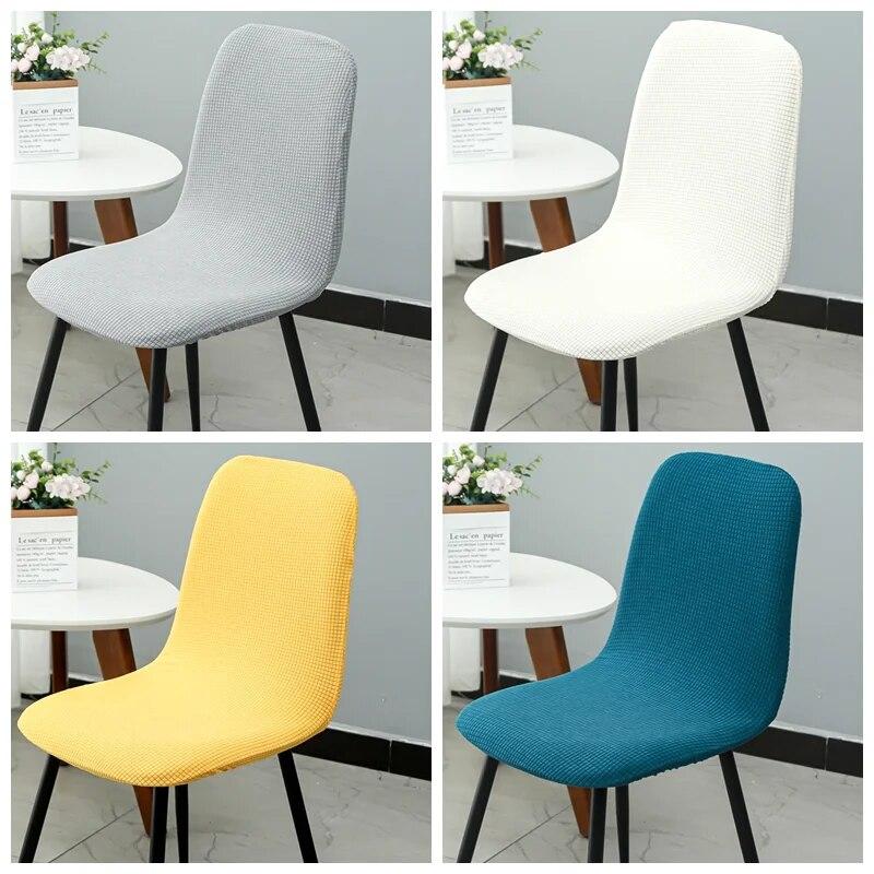High Quality Multi-color Thickened Elastic Chair Cover Universal Curved Dining Chair Cover All Inclusive Backrest Integrated Set