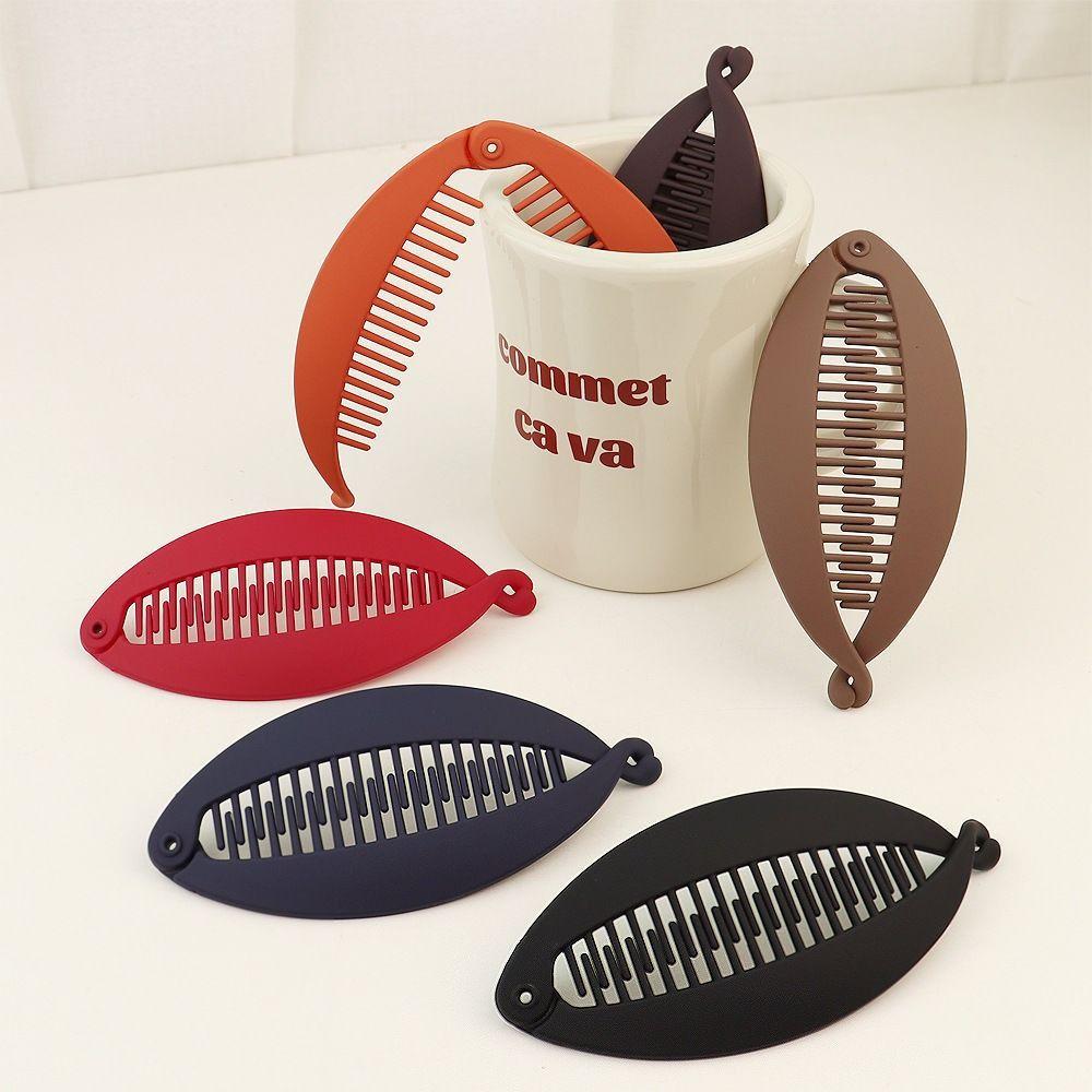 Заколка для волос в форме рыбки, бабочки, заколка-банан, простые заколки, головной убор, вертикальная заколка для волос