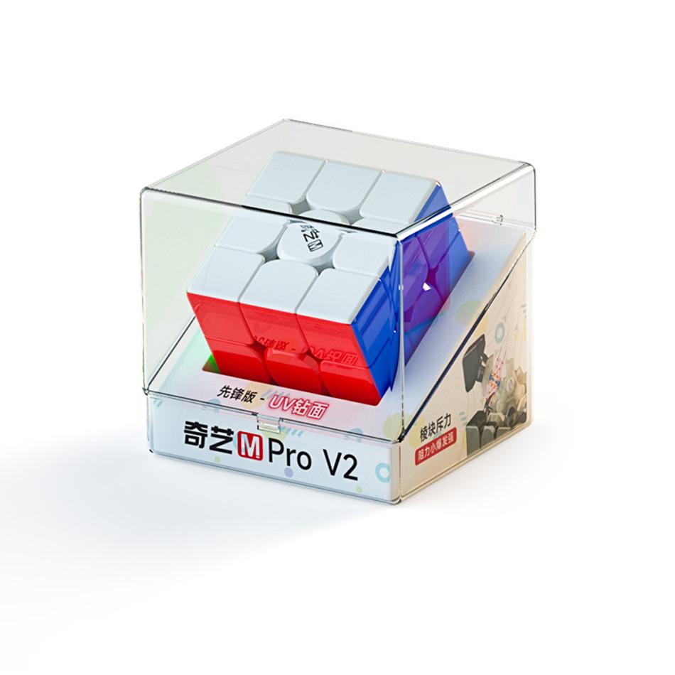 Серия магнитных/маглев кубиков Рубика QiYi M Pro 2x2 3x3 4x4 с УФ-покрытием, обучающая игрушка, 3x3 кубик Рубика, кубик Рубика с магнитным позиционированием