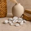 White Howlite Tumbled Stones, 24 Pieces
