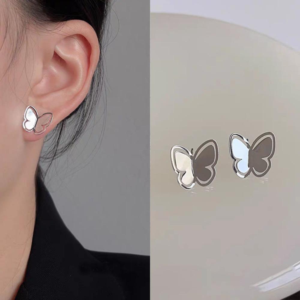 Серьги-гвоздики из серебра S925, легкая роскошь, жемчуг и циркон, для женщин, высококачественные, темпераментные, нишевые, универсальные