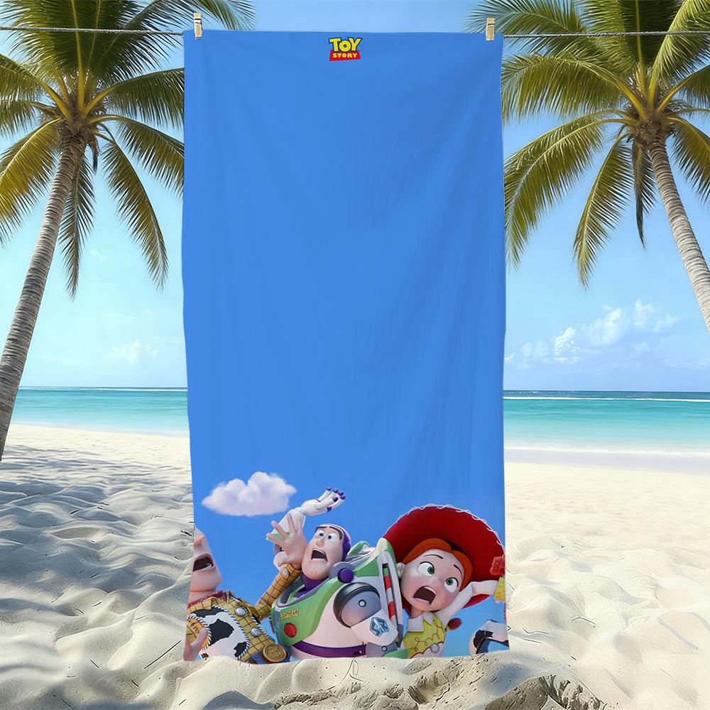 New Bath Light Beach Towel Children'S Adult Toy Story Bath Towel Water-Absorbing Quick-Drying Towel