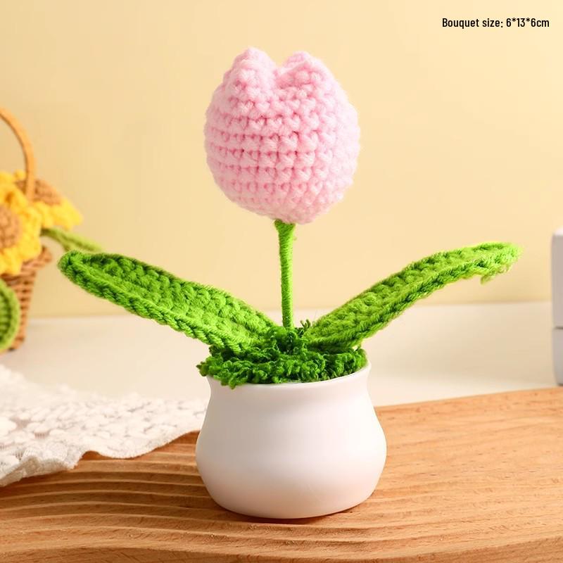 Handmade Sunflower Desk Decoration - Woven Bouquet Gift for Students & Girls