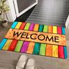 1 шт. Красочные деревянные коврики для двери с приветственным узором, кухонный коврик, нескользящие, популярные коврики для ванной, коврик для ванной, ковер для дома, декор для раковины, прачечной