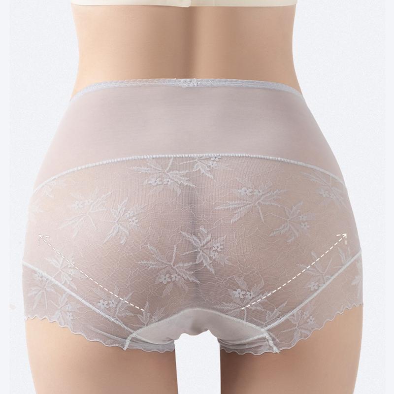 Сексуальное кружевное нижнее белье Pure Desire, трусики с высокой талией, женские легкие трусы из тутового шелка, антибактериальные тонкие женские трусы с промежностью