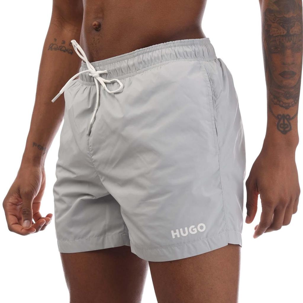 Hugo Mens Haiti Contrast Logo Drawstring Swim Shorts